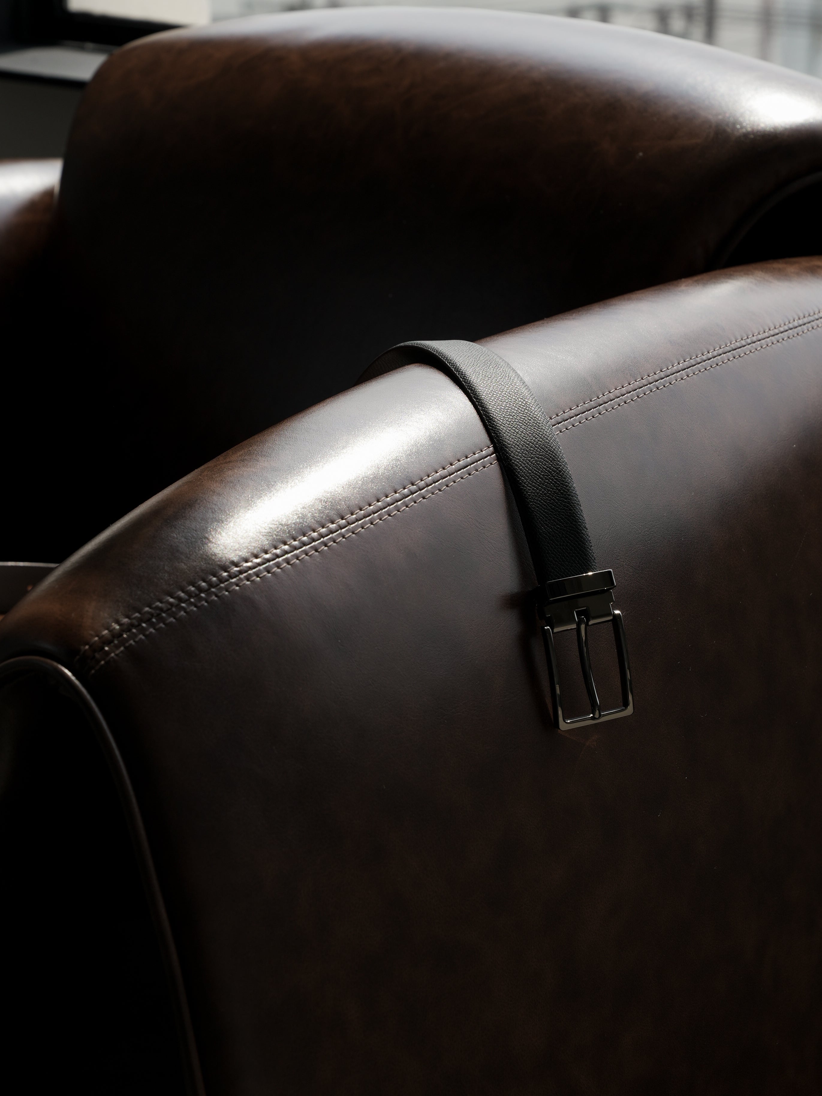 DANDY COSMO | Premium Black Metal Belt 30mm