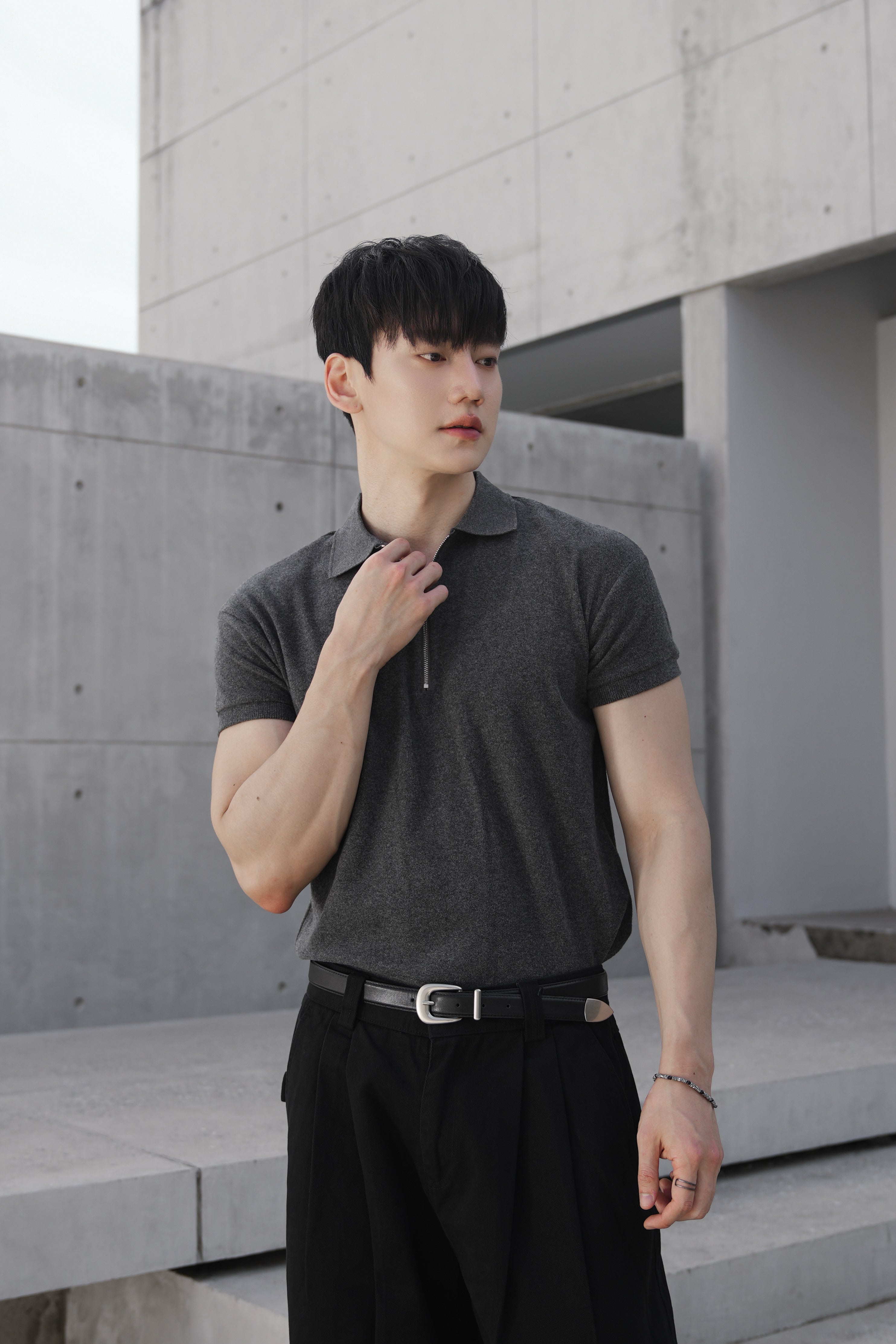 DANDY COSMO | Muscle Fit Polo Zipper