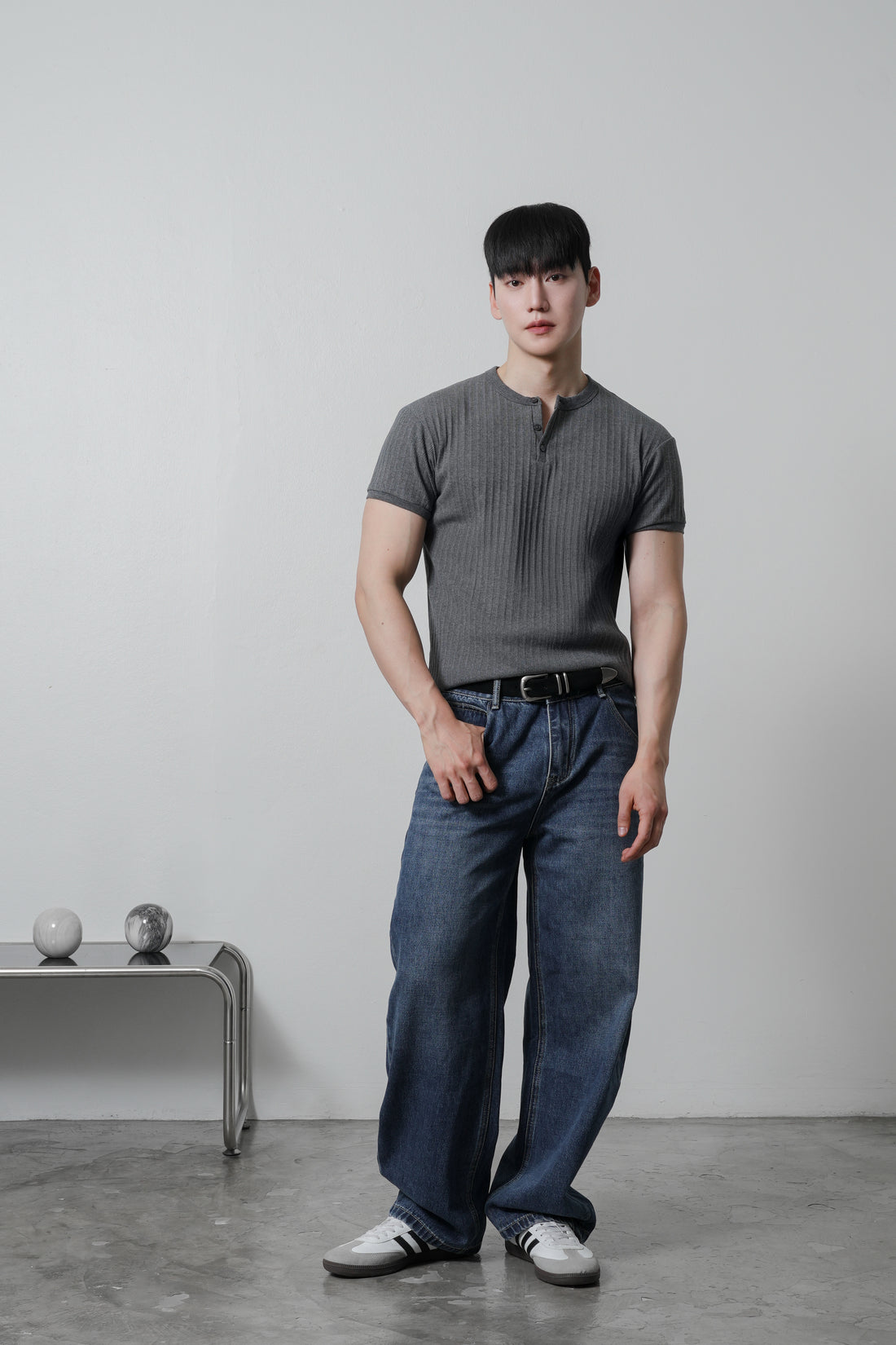 DANDY COSMO | Muscle Fit Henry Rib