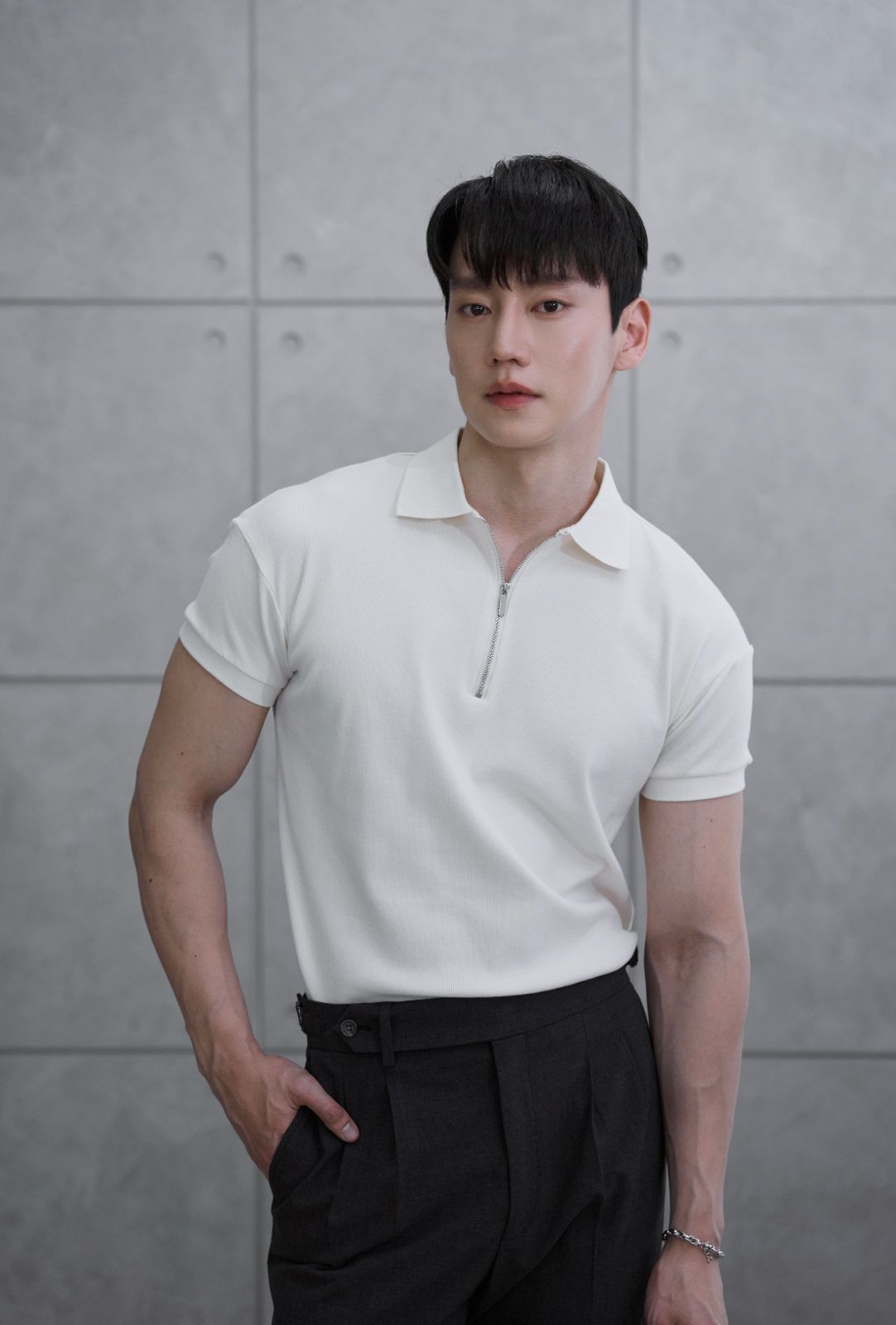 DANDY COSMO | Muscle Fit Polo Zipper
